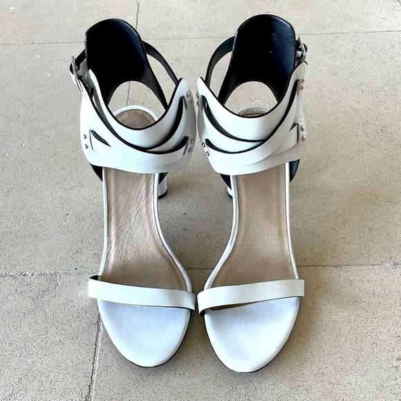 IRO Paris White Leather Strappy Sandals – Size 38 - Picture 2 of 14